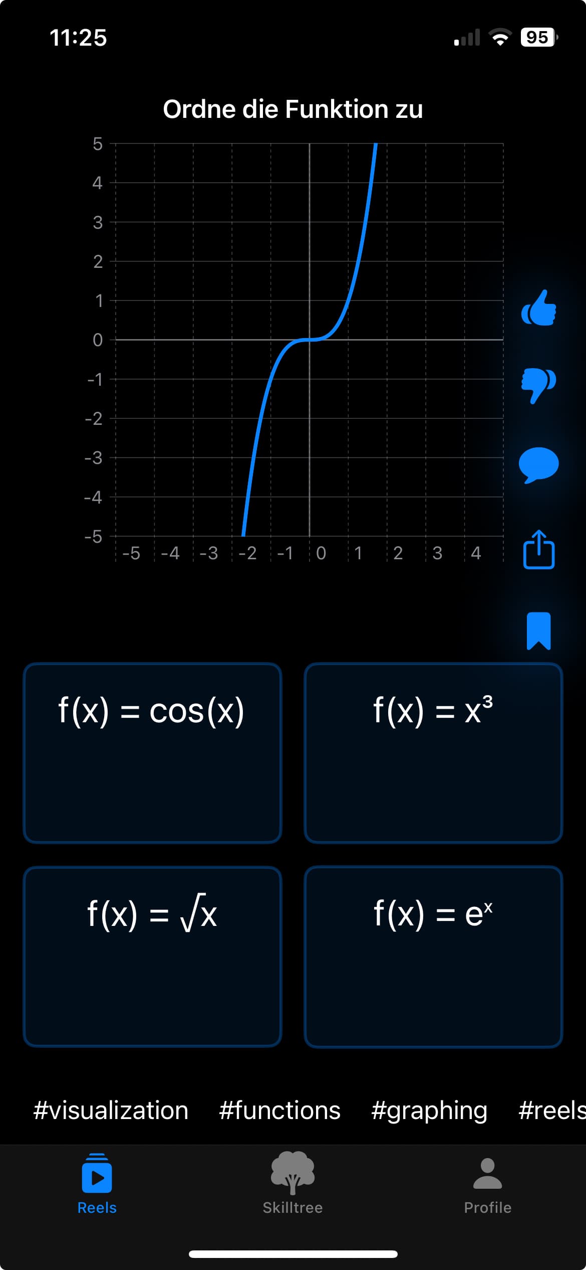 iPhone Screenshot der Belohnungssysteme mit Achievements, Skins und Accessoires