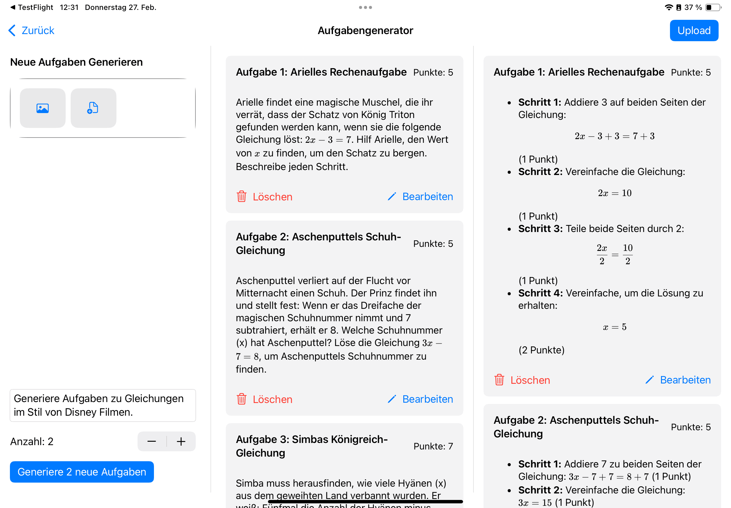 Screenshot der digitalen Bildungstools zur Förderung der Digitalisierung an Schulen